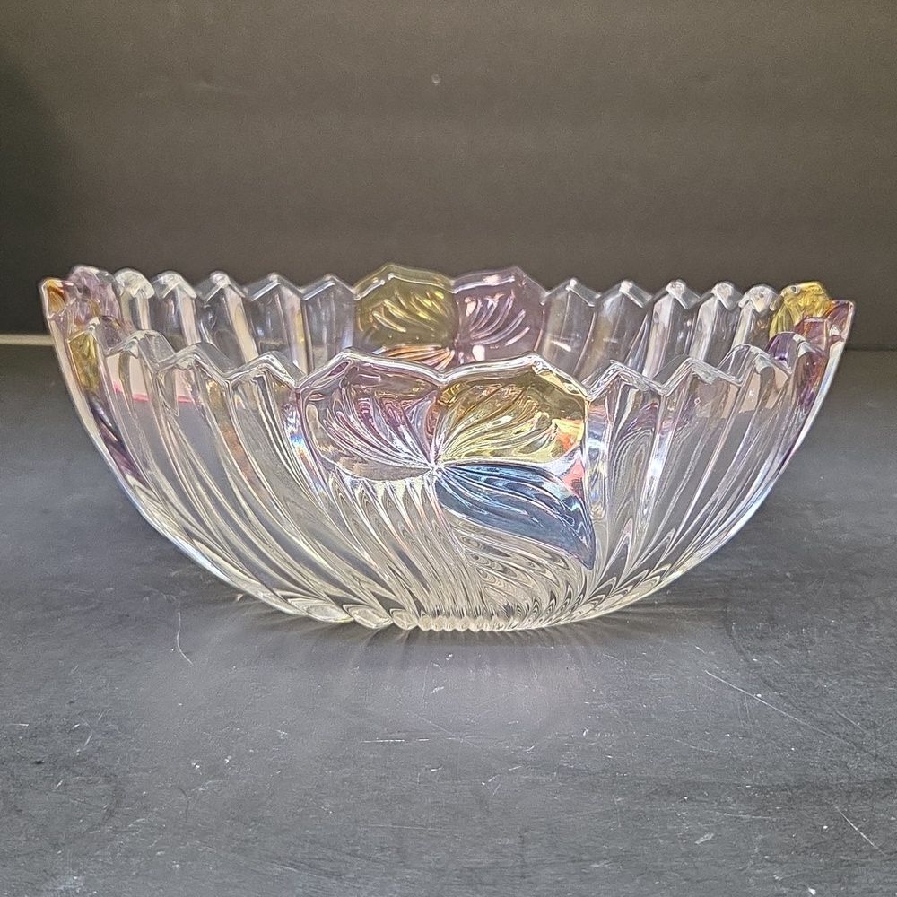 Like‎ New vintage Anna Hütte Bleikristall German crystal glass 7.5" oval bowl